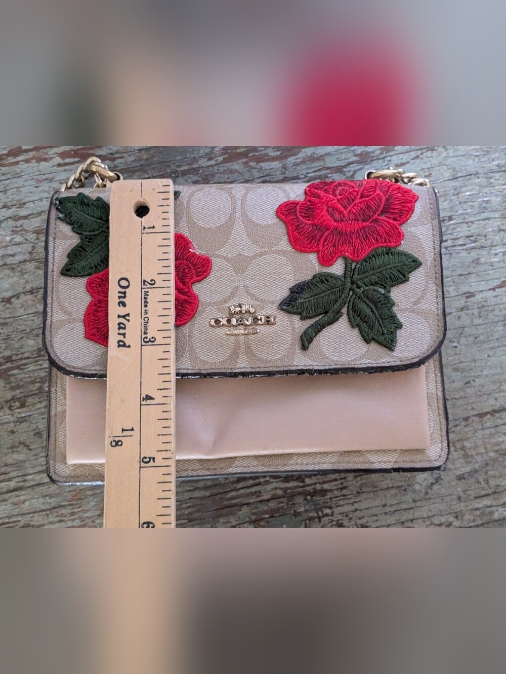 Coach Klare Rose Embroidered Crossbody Handbag - Picture 10 of 16